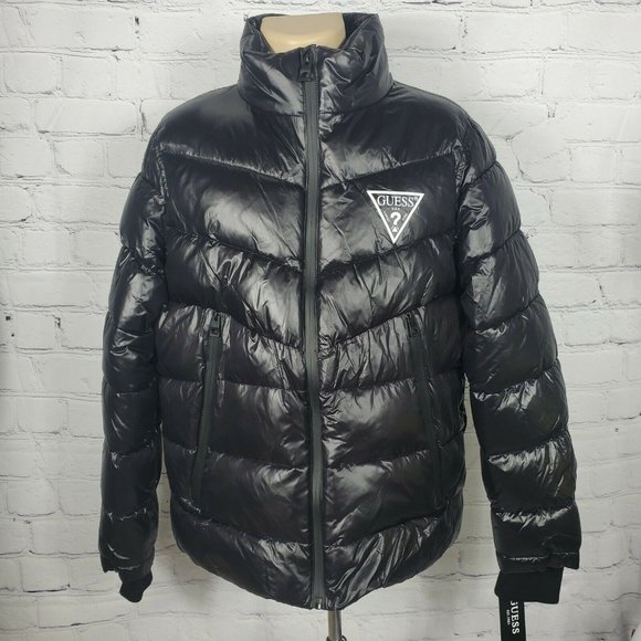 Guess Other - Guess Men's Size M Black Wide Channel Puffer Jacket